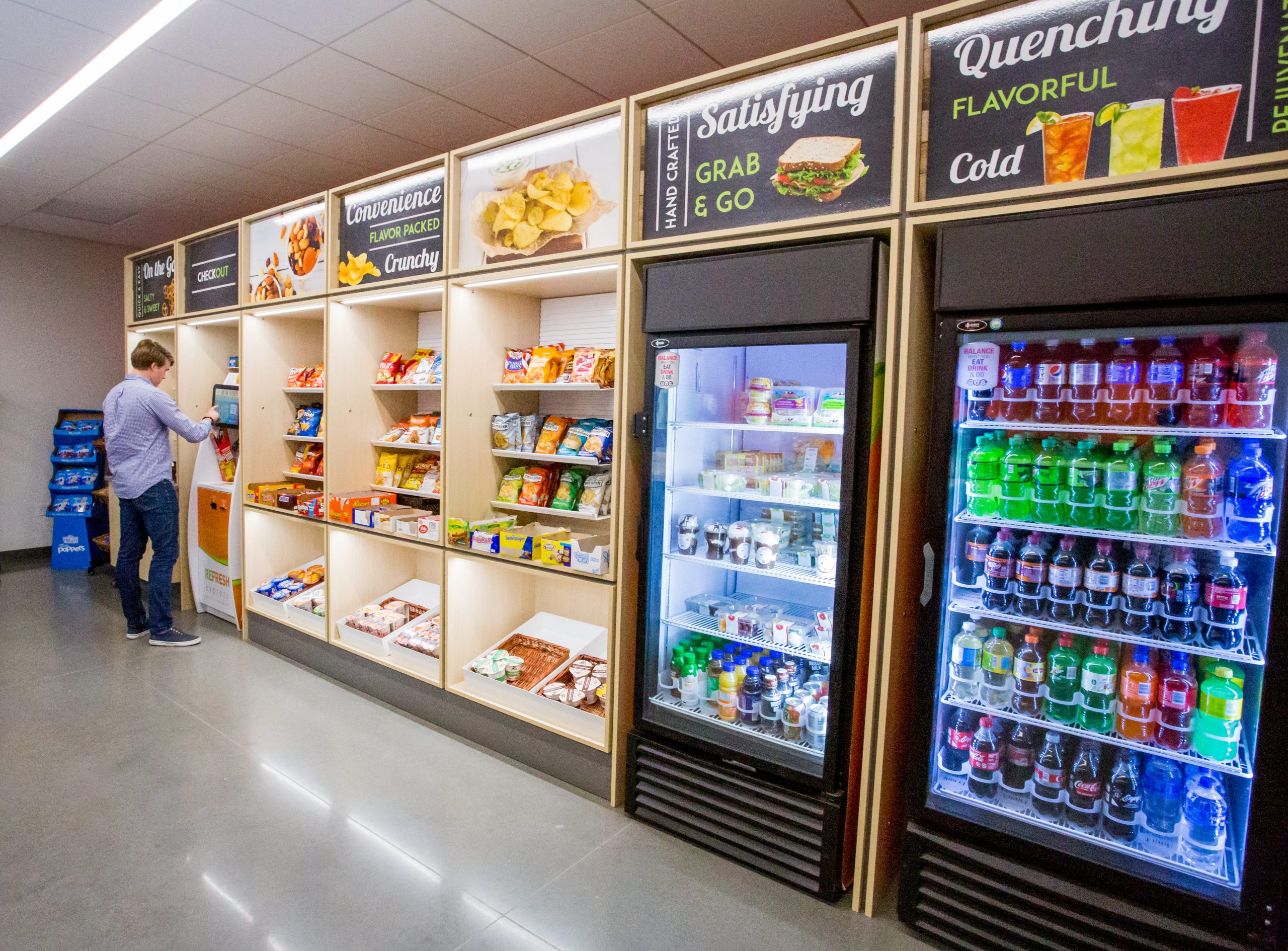 Fresh food and micro market service in a DFW workplace break room